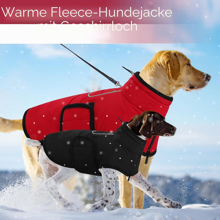 AOFITEE Hundemantel für Grosse Hunde, Warme 2XL Hundejacke Hundemantel, Rollkragen-Hundefleecejacke