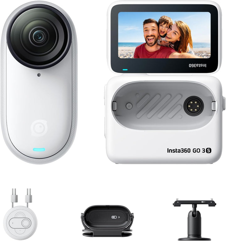 Insta360 GO 3S 128 GB - Tragbare 4K Mini-Kamera, Freihand-POVs, Überall anbringbar, Stabilisierung,