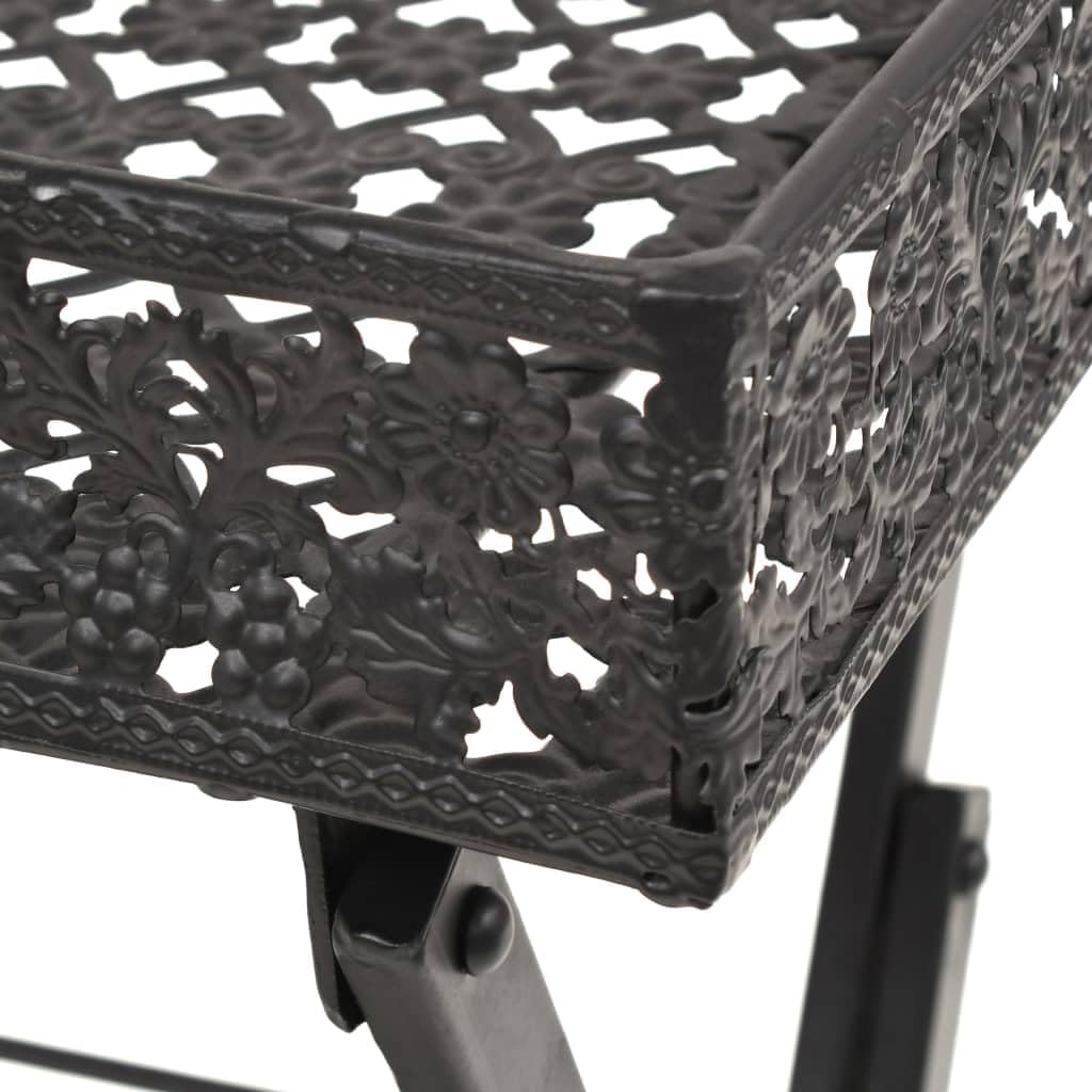 vidaXL Beistelltisch Klappbar Vintage Metall Schwarz Ablagetisch Tabletttisch