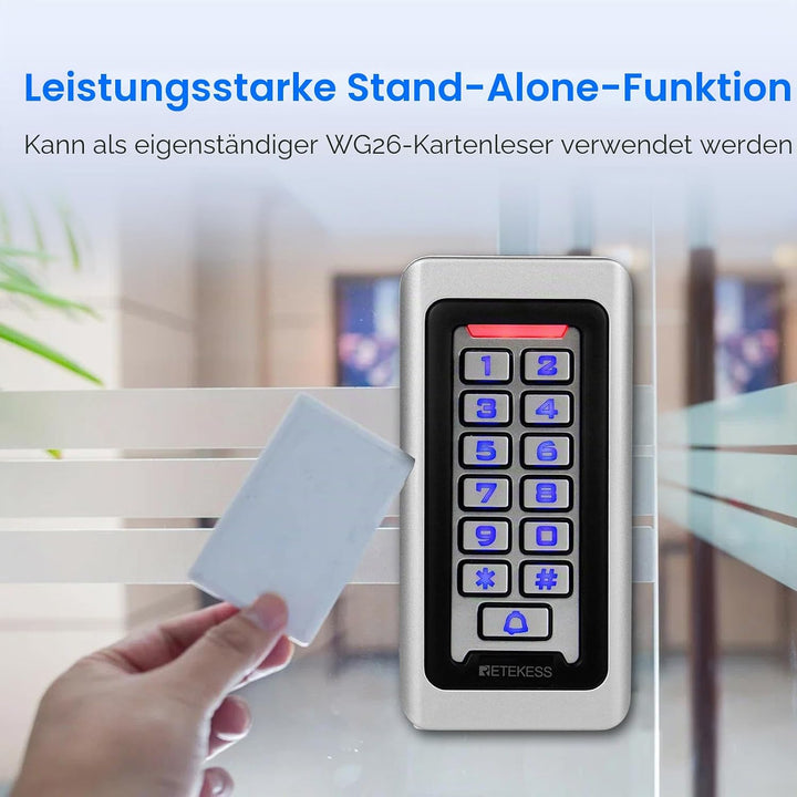Retekess T-AC03 Codeschloss Türöffner, Codeschloss Garagentor, Wasserdichte RFID IP68, Zutrittskontr
