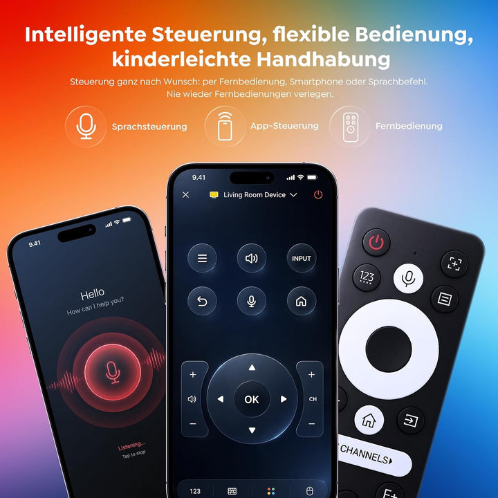 Beamer 4K [Schnellste VIDAA OS] Kompatibel mit Netflix, Dolby Audio & HDR10, 2000ANSI Smart Beamer H