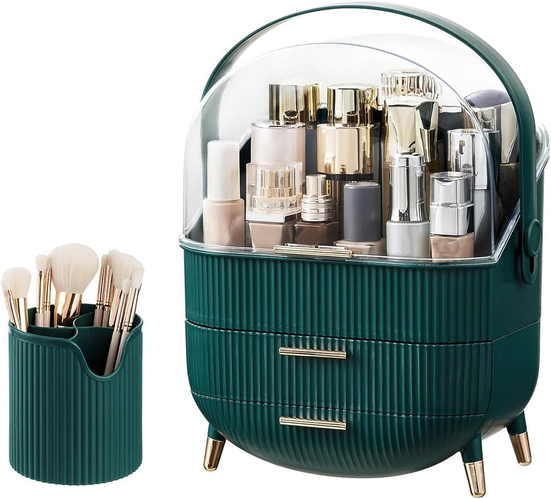 Multifunktionaler Make-up-Koffer, staubdicht, Kosmetik-Aufbewahrungsbox, Organizer, Hautpflegeproduk