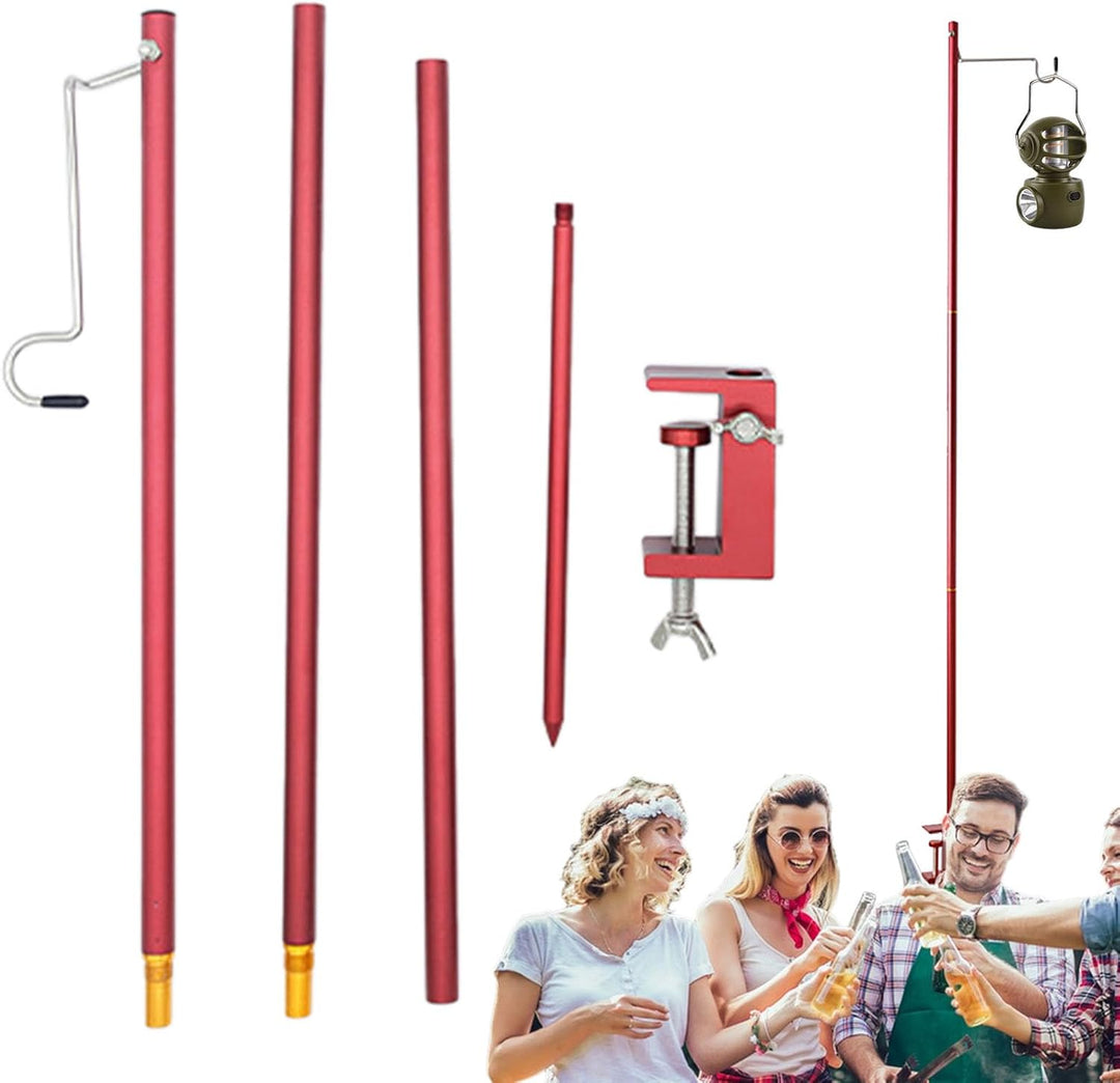 Firulab Camping Laternenständer - Camping-Aufhänger,Zusammenklappbarer Laternenständer aus Aluminium