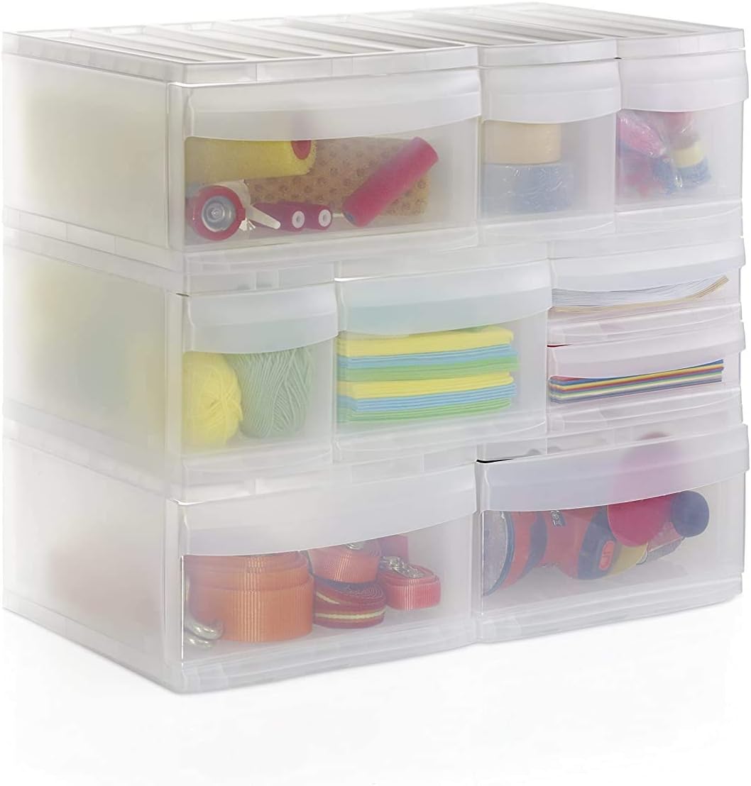 Rotho Systemix Schubladenbox 1 Schub, Kunststoff (PP) BPA-frei, anthrazit/transparent, M (39.5 x 25.
