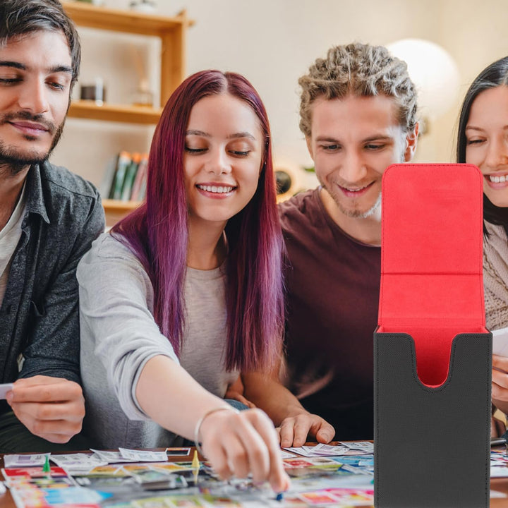 TOPBATHY Spielkartenhalter Inhaber Einer Pokerkarte PU Tarot Cards Storage Box Tragbare Tarotkartenb