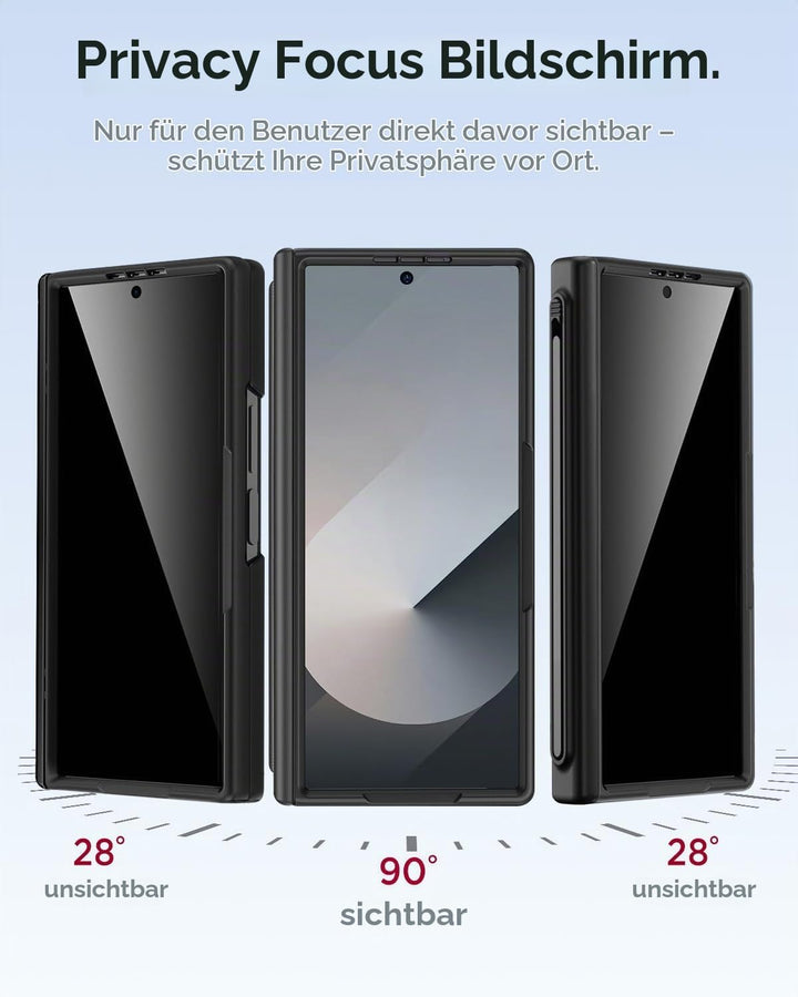 Miimall Magnetisch Hülle Kompatibel mit Samsung Galaxy Z Fold 6 Hülle mit S-Pen &amp;Stifthalter, [Anti-