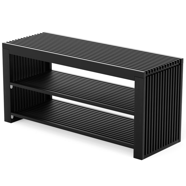 Bambus Schuhschrank - Schuhbank - Sitzbank mit Stauraum - Schuhregal Holz | BAM BOO BOX Schuhbank mi