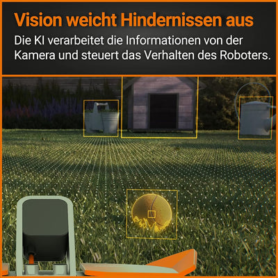 WORX Landroid Vision L1300 Mähroboter WR213E - für Gärten bis 1300qm - Mähroboter ohne Begrenzungska