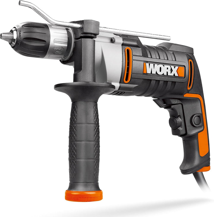 WORX WX318 Schlagbohrmaschine 810W mit robustem Metall-Getriebegehäuse, stufenloser Drehzahlregulier