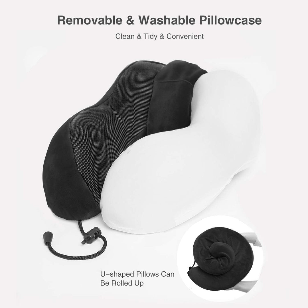 FANDARE Nackenkissen Reisekissen aus Memory-Schaum Neck Pillow Damen Herren Nackenhörnchen Nackenstü