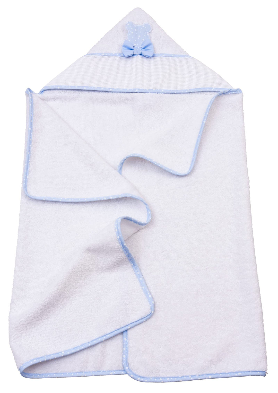 FILET Dreieckiger Bademantel für Neugeborene Blau, Blau