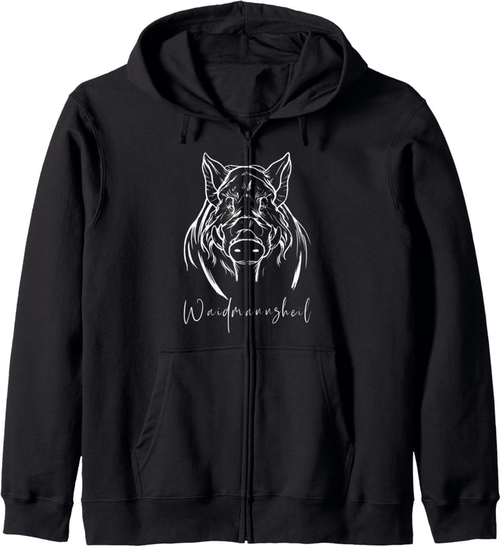 Waidmannsheil Wildschwein Jäger Jagd Kapuzenjacke