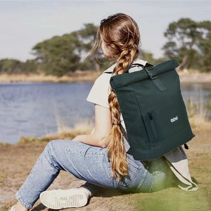 LETO Rolltop Rucksack Damen &amp; Herren,Unisex Wasserdicht Rollrucksack Mit Laptopfach Travel Backpack,