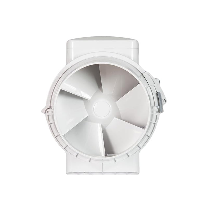 Airflow Aventa 125T – Inline-Lüfter mit Timer, 23W, 61–78l/s, 2 Stufen, Timer 2–30Min, kompakt (190×
