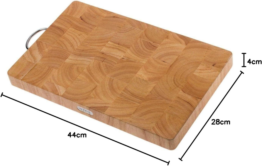 Eden Quality Holzschneidebrett EQP001 Praktisches Schneidebrett zum Schneiden, Wiegen und Hacken
