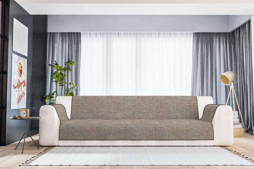 Komfort-Antigleiten-Sofa-Decke,4 Plätze, Braun 4 Plätze Braun, 4 Plätze Braun
