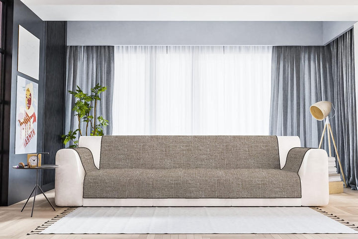 Komfort-Antigleiten-Sofa-Decke,4 Plätze, Braun 4 Plätze Braun, 4 Plätze Braun
