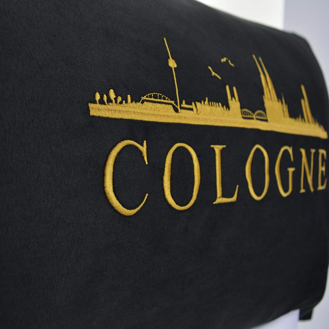 EXPRESS-STICKEREI KÖLN Kissen mit Füllung & Motiv Stadt/City Deutschland Geschenk Souvenir Wohnzimme
