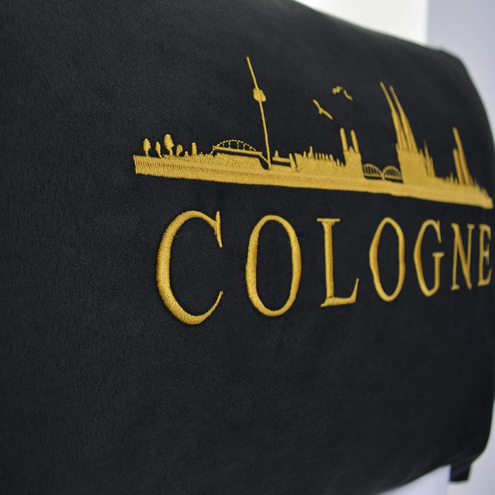 EXPRESS-STICKEREI KÖLN Kissen mit Füllung & Motiv Stadt/City Deutschland Geschenk Souvenir Wohnzimme