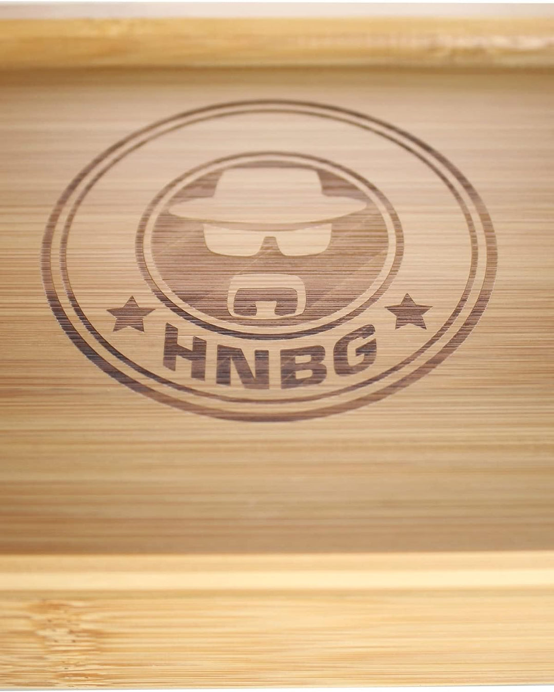 Heisenberg Dreh- und Stonerbox HNBG 20x14x6 cm aus Bambus mit raffiniertem Magnetverschluss und inte