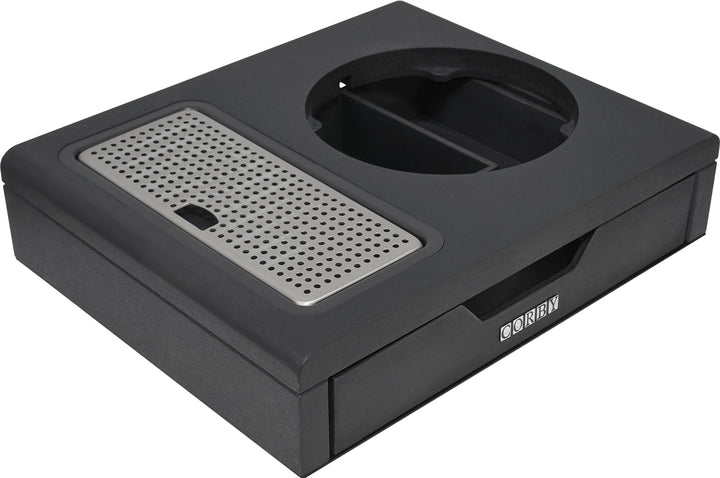 Corby Kensington Compact Drawer Willkommenstablett in Schwarz