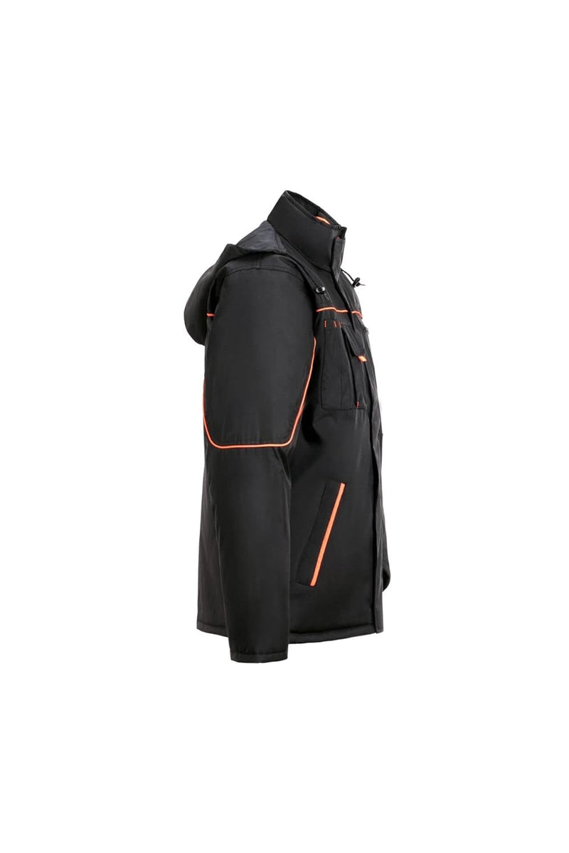 Planam Outdoor Winter Herren Piper Jacke schwarz orange Modell 3535 Grösse S schwarz/orange S, schwa