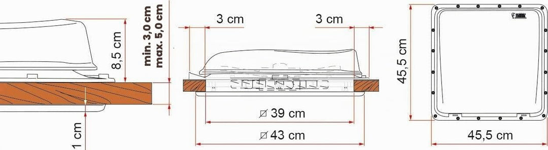 Fiamma Dachhaube Vent 40 weiss