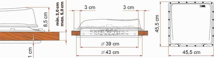 Fiamma Dachhaube Vent 40 weiss