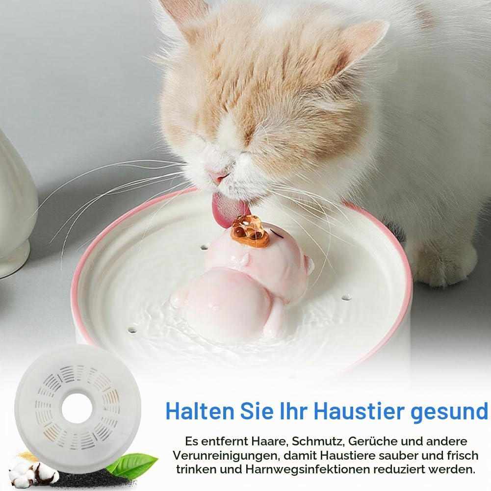 Katzenbrunnen Filter, 8 Stück Filter für Katzenbrunnen, Filter Trinkbrunnen Katzen für Katzen Hunde,