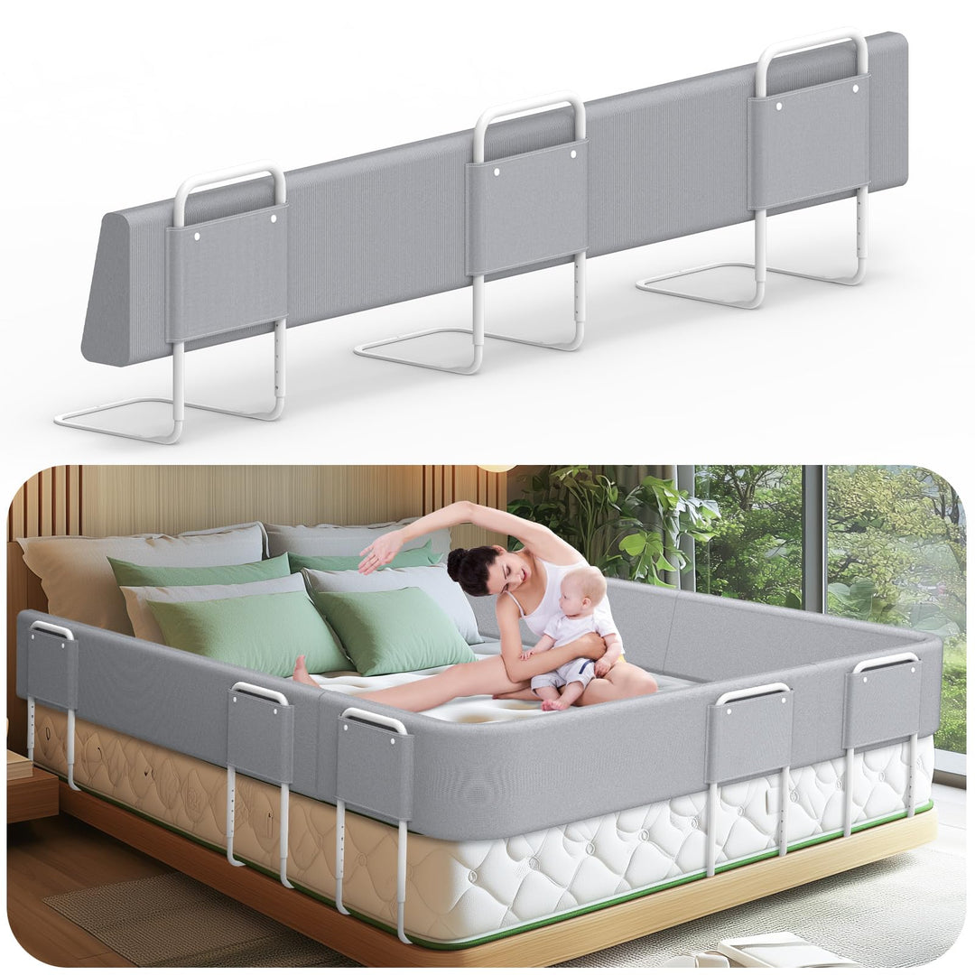 Bettgitter für Kinder – Rausfallschutz und Bettkantenschutz für Babybett und Kinderbett, Höhenverste