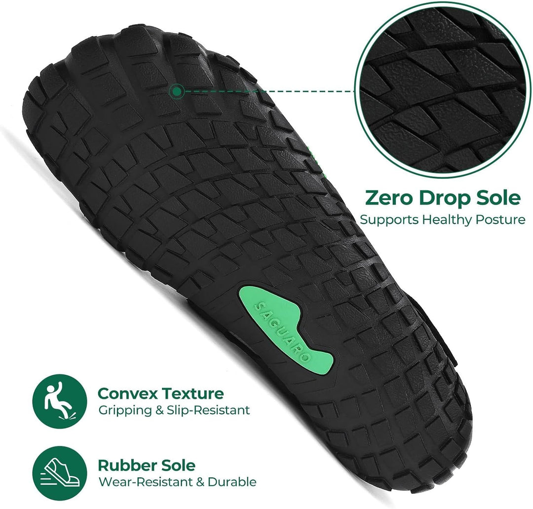 SAGUARO Damen Herren Barfussschuhe Traillaufschuhe Fitnessschuhe mit Weich Dicke Sohle, Schnell Troc