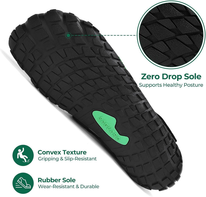 SAGUARO Damen Herren Barfussschuhe Traillaufschuhe Fitnessschuhe mit Weich Dicke Sohle, Schnell Troc