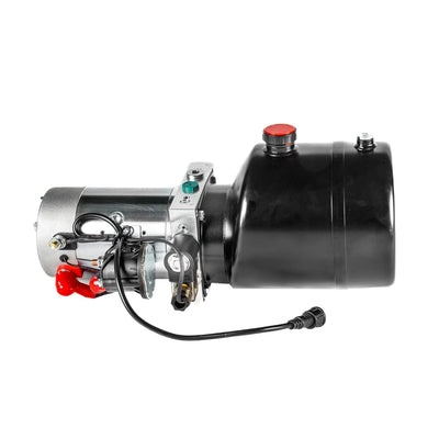 Hydraulikaggregat HYDRAFT, Hydraulikpumpe 12 V 180 bar 2000 Watt mit 4 Liter Stahtank und Kabelfernb