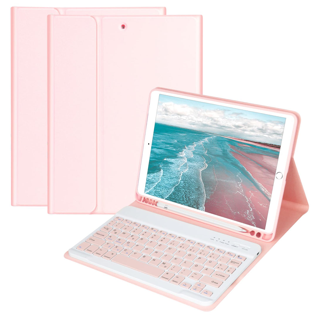 Tastatur Hülle 10.2 Zoll für IPad 9th Gen 2021/8th Gen 2020/7th Gen 2019/IPad Air 3 Gen 2019/IPad Pr