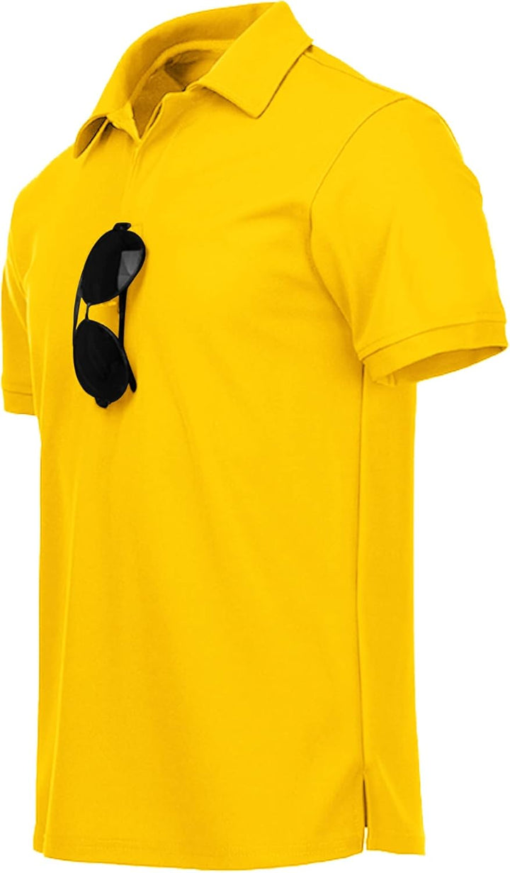 JACKETOWN Herren Kurzarm Poloshirt Schnelltrocknend Atmungsaktives Tshirt Tennis Sommer Poloshirts M