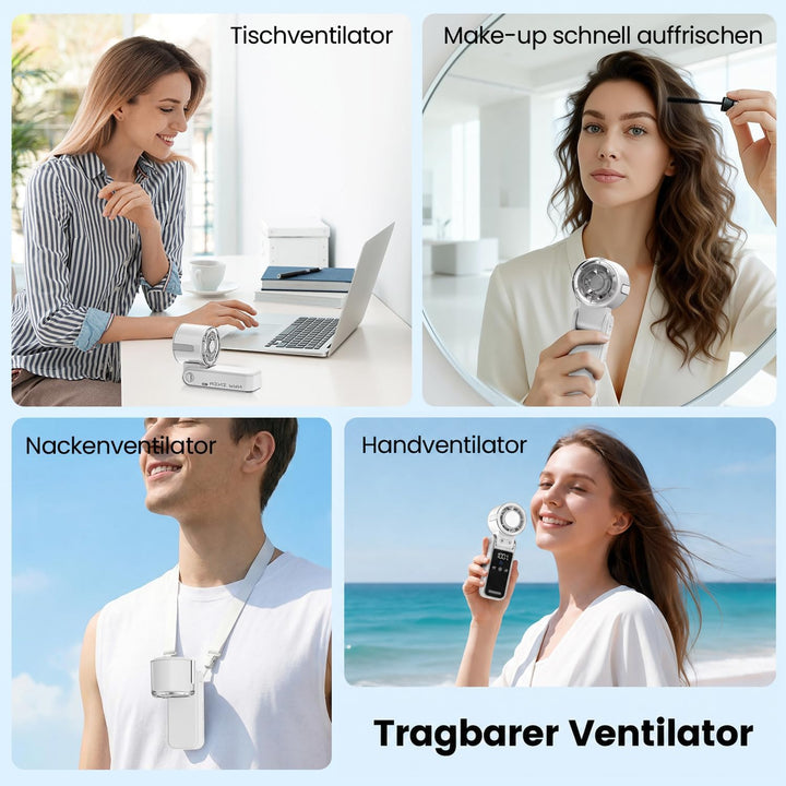 HappyGoo Tragbarer Handventilator, Mini-Turboventilator mit bürstenlosem Motor, 1-100 Geschwindigkei