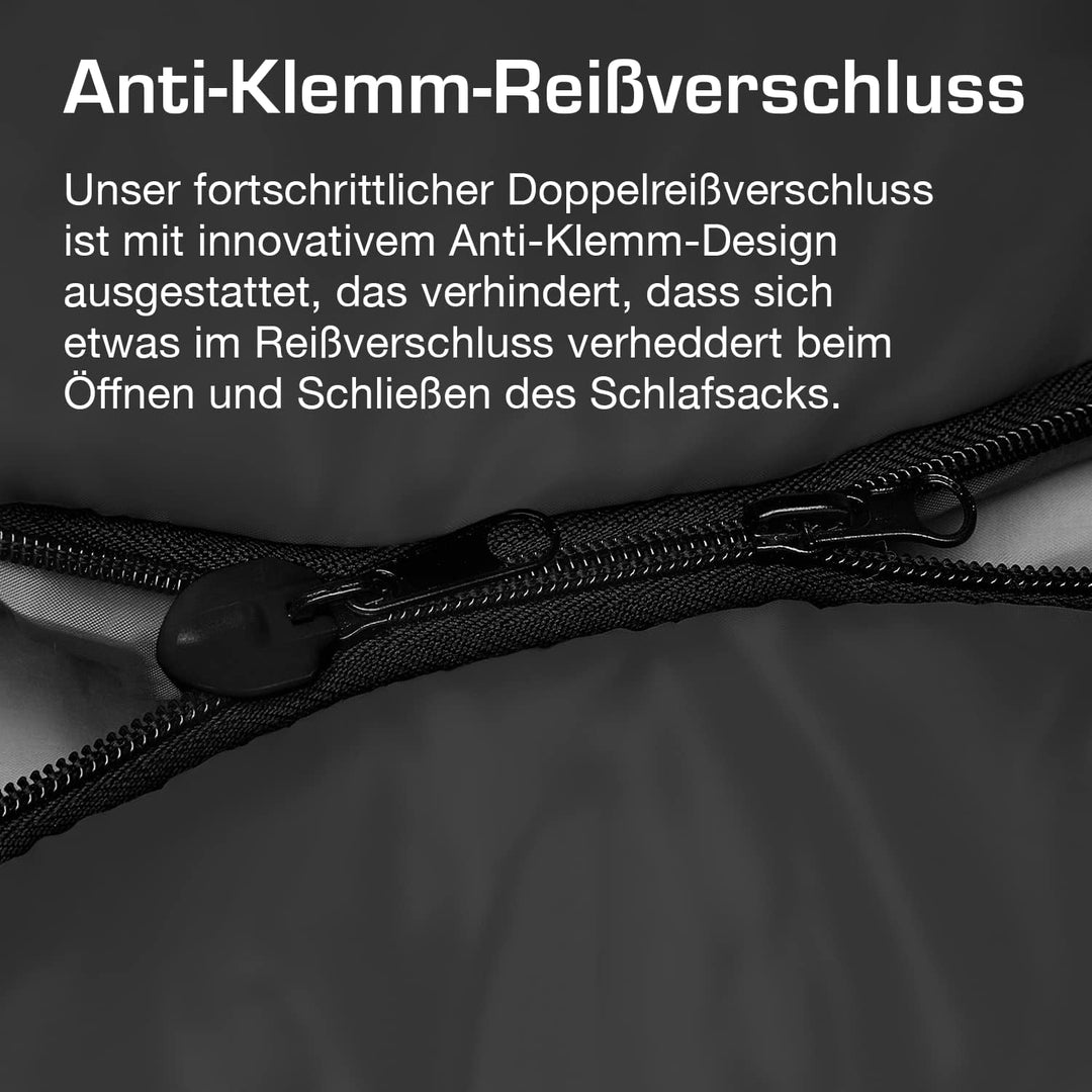 Active Era Mumienschlafsack – Schlafsack Winter und Sommer, -10°C bis 10°C - Wasserabweisend und Win