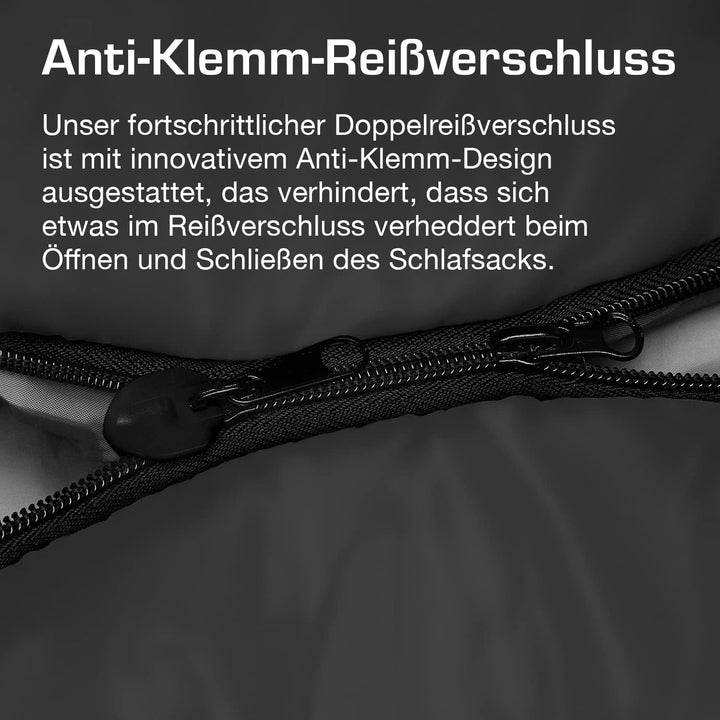 Active Era Mumienschlafsack – Schlafsack Winter und Sommer, -10°C bis 10°C - Wasserabweisend und Win