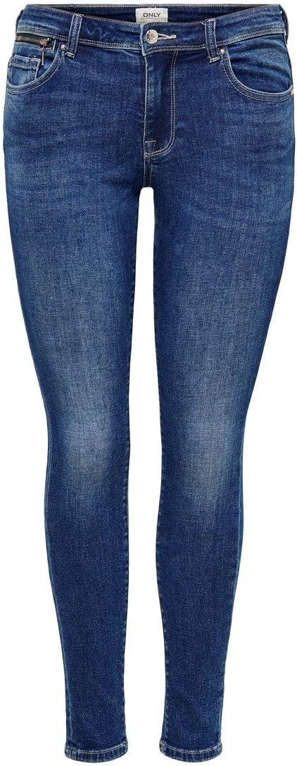 ONLY Damen Hose 26W / 32L Dark Blue Denim, 26W / 32L Dark Blue Denim