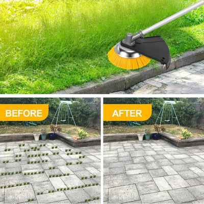 Vigevee Unkrautbürste 200 x 25.4 mm Weed Brush Round Brush, Professional Brush Cutter Wild Herb Brus