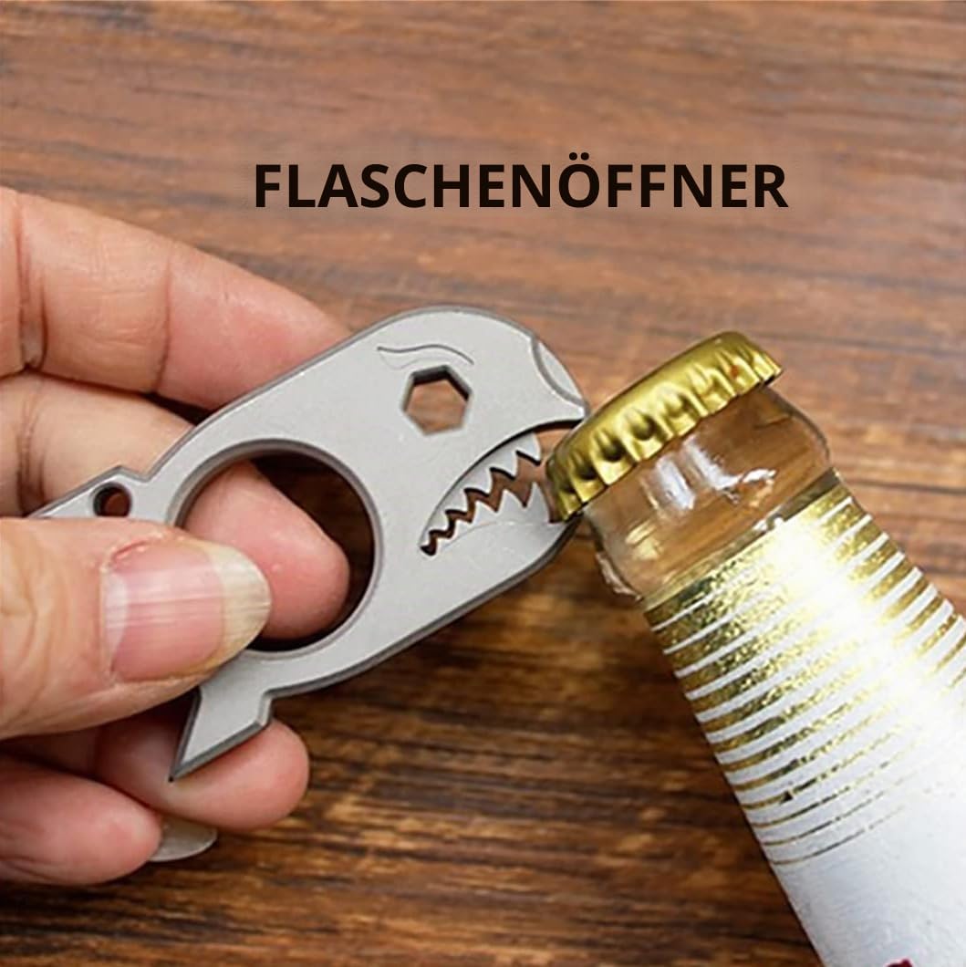 LULAOLIU EDC Brecheisen mit Flaschenöffner-Schraubenschlüssel, Titan-Hebelstange, Multi-Werkzeug, Ha