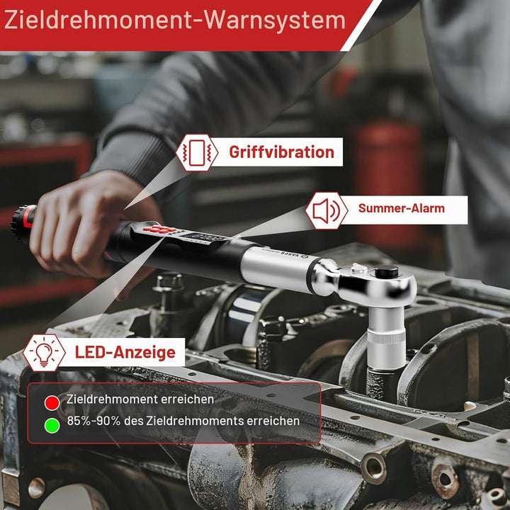VANPO Digitaler Drehmomentschlüssel 200NM 1/2 Zoll 10-200Nm(Digitaler), 1/2 Zoll 10-200Nm(Digitaler)