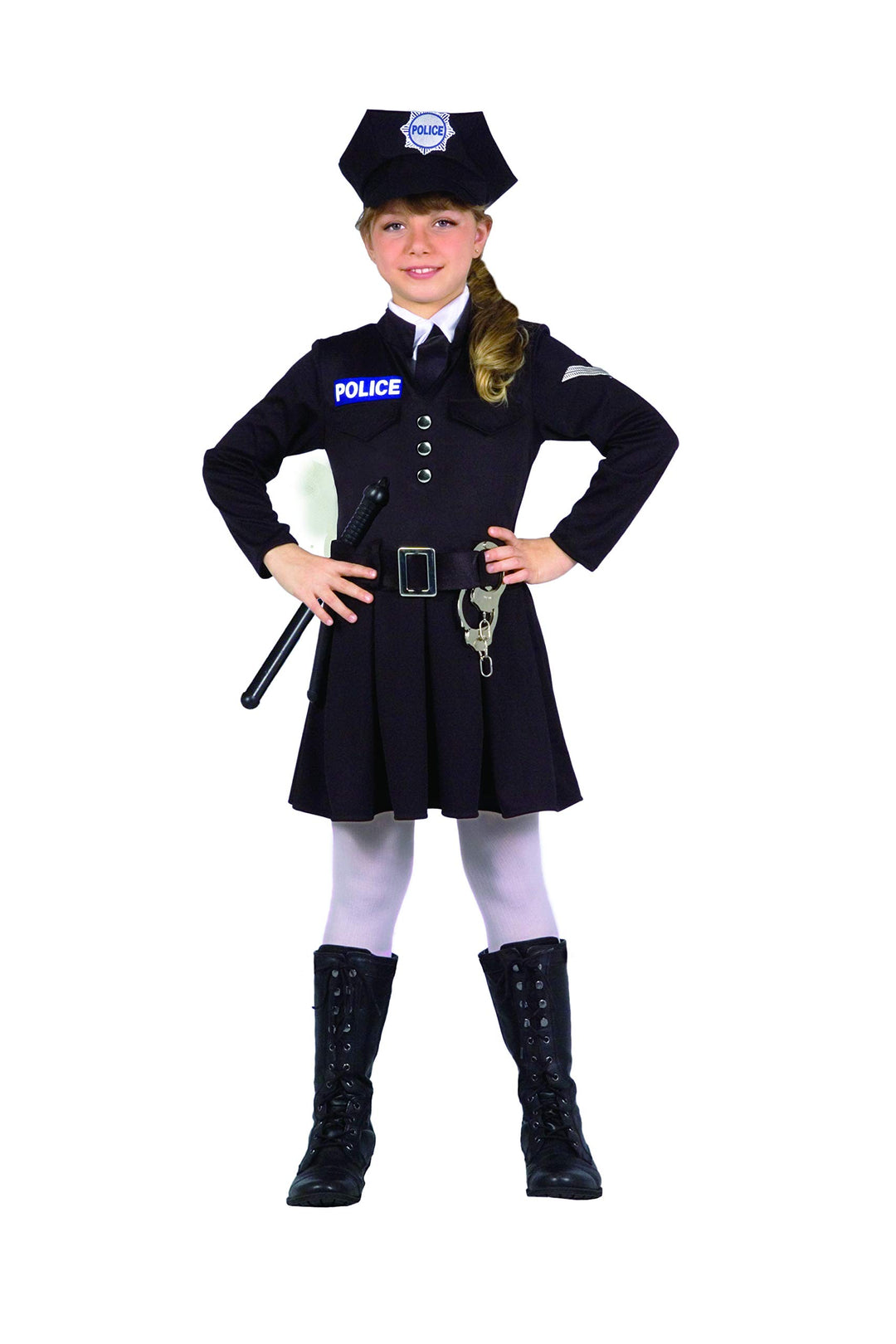Ciao- Police Officer Kostüm Verkleidung Mädchen 4-6 Jahre Long sleeves, 4-6 Jahre Long sleeves