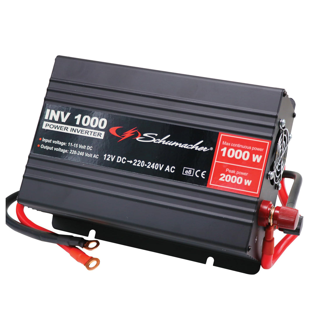 Schumacher INV 1000 Spannungswandler Modifizierter Sinus-Wechselrichter 12V DC > 230V AC - Dauerleis