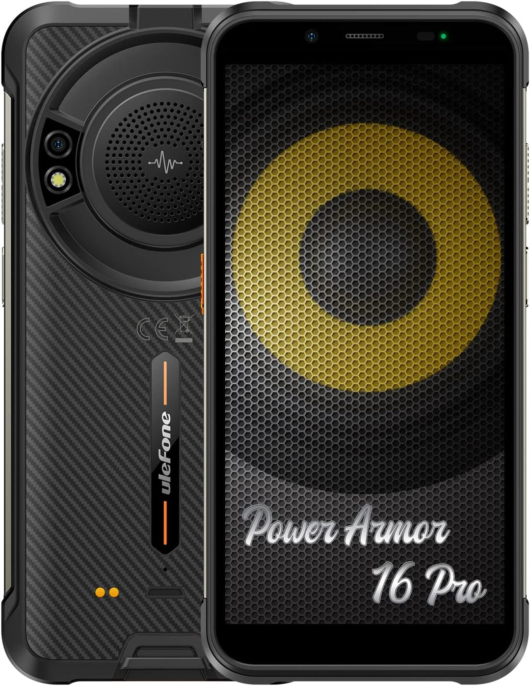 Ulefone Armor 16 PRO Android 12 Outdoor Handy Ohne Vertrag, 122Db Lautsprecher, 9600mAh Akku, Glare