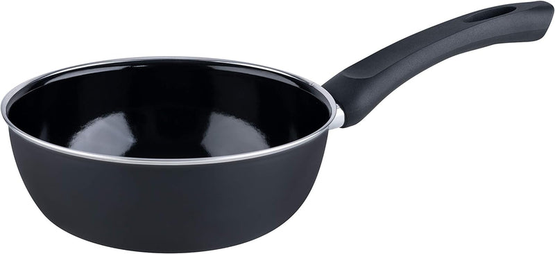 Riess, 0056-022, Gourmetpfanne 20, hoch, CLASSIC - SCHWARZEMAILLE, Durchmesser 20 cm, Höhe 7.2 cm, I