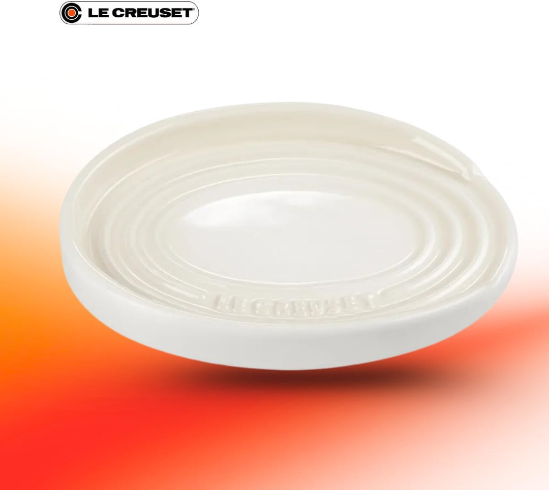 Le Creuset ovale Löffelablage aus Steinzeug, Meringue, 71507157160099, Breit, Meringue