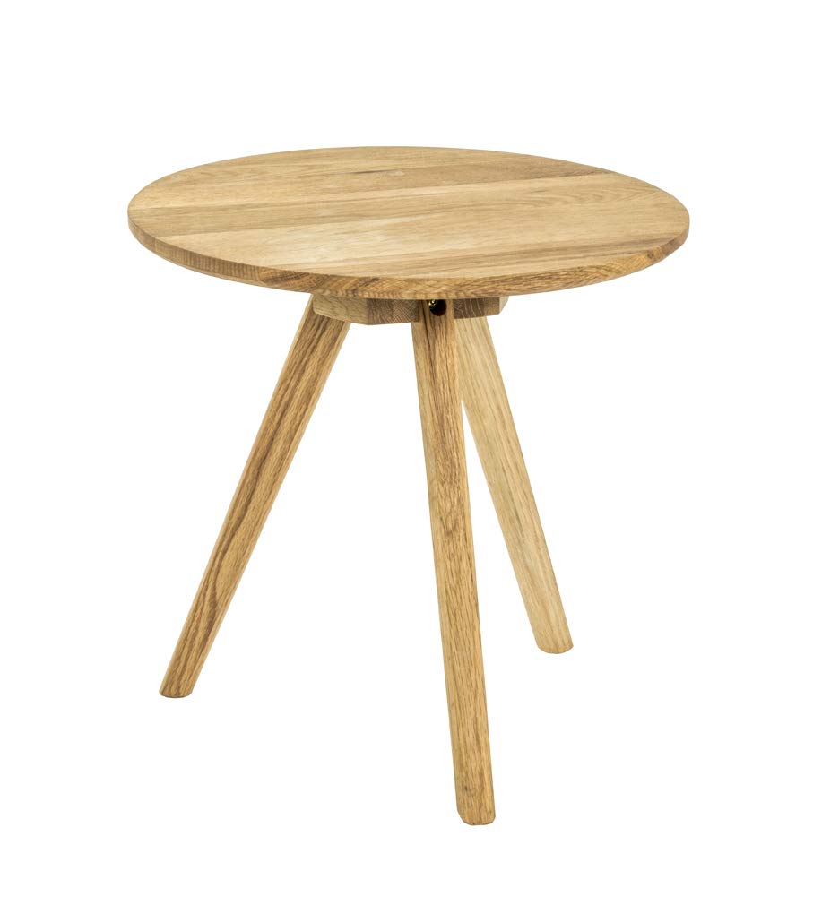 HAKU Möbel Beistelltisch, Massivholz, eiche, Ø 40 x H 40 cm Ø 40 x 40 cm Eiche, Ø 40 x 40 cm Eiche