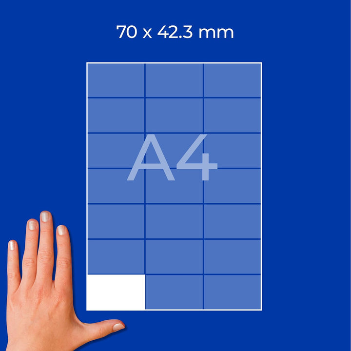 AVERY Zweckform 3652-200 Adressaufkleber (4.200 plus 420 Klebeetiketten extra, 70x42,3mm auf A4, bed