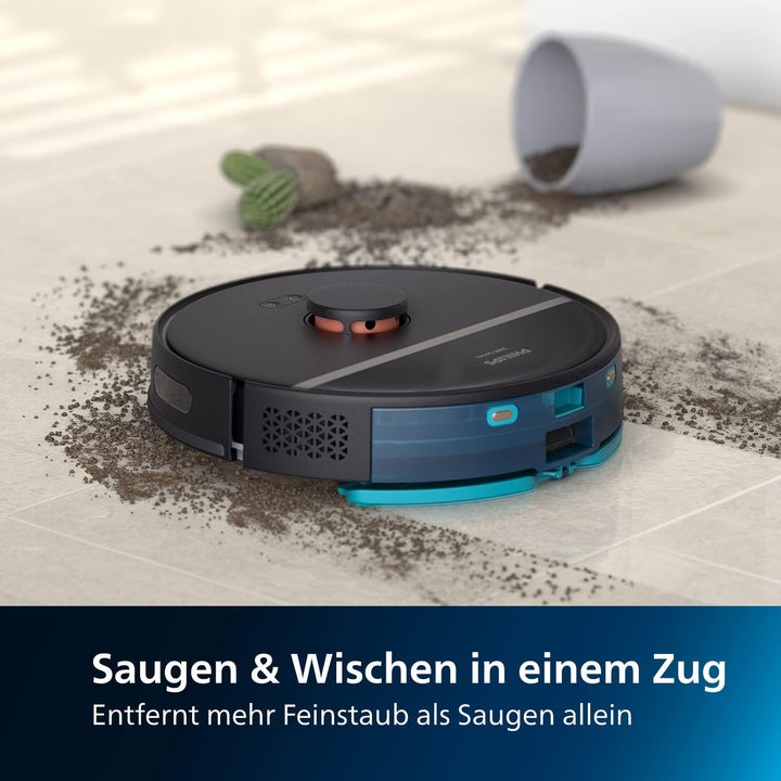 Philips Homerun Staubsauger- und Mopproboter 7000 Original-Mopp-Pads. 4 waschbare und Wiederverwendb